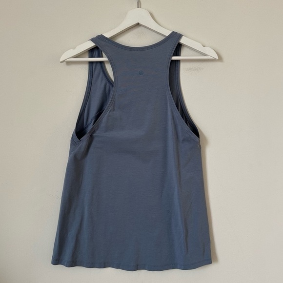 Lululemon  Pima Cotton Tank Top In Slate Blue Size 6 - Picture 2 of 4